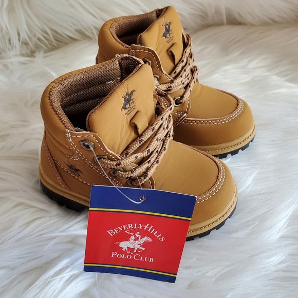 Beverly Hills Polo Club Unisex Tan Lace Up Work Fashion Soft Ankle Boots SZ 6 - Picture 1 of 9